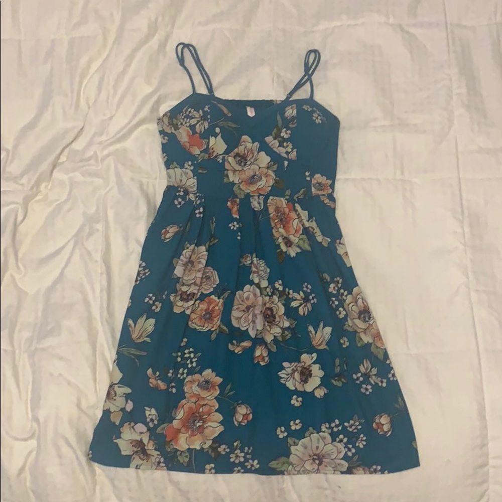 Floral fit and flare dress